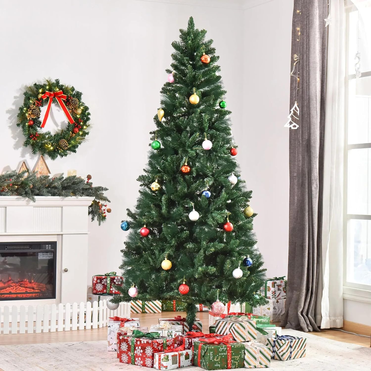 Albero ambientato in casa — albero di Natale Verde Incanto AND HOME 150 cm