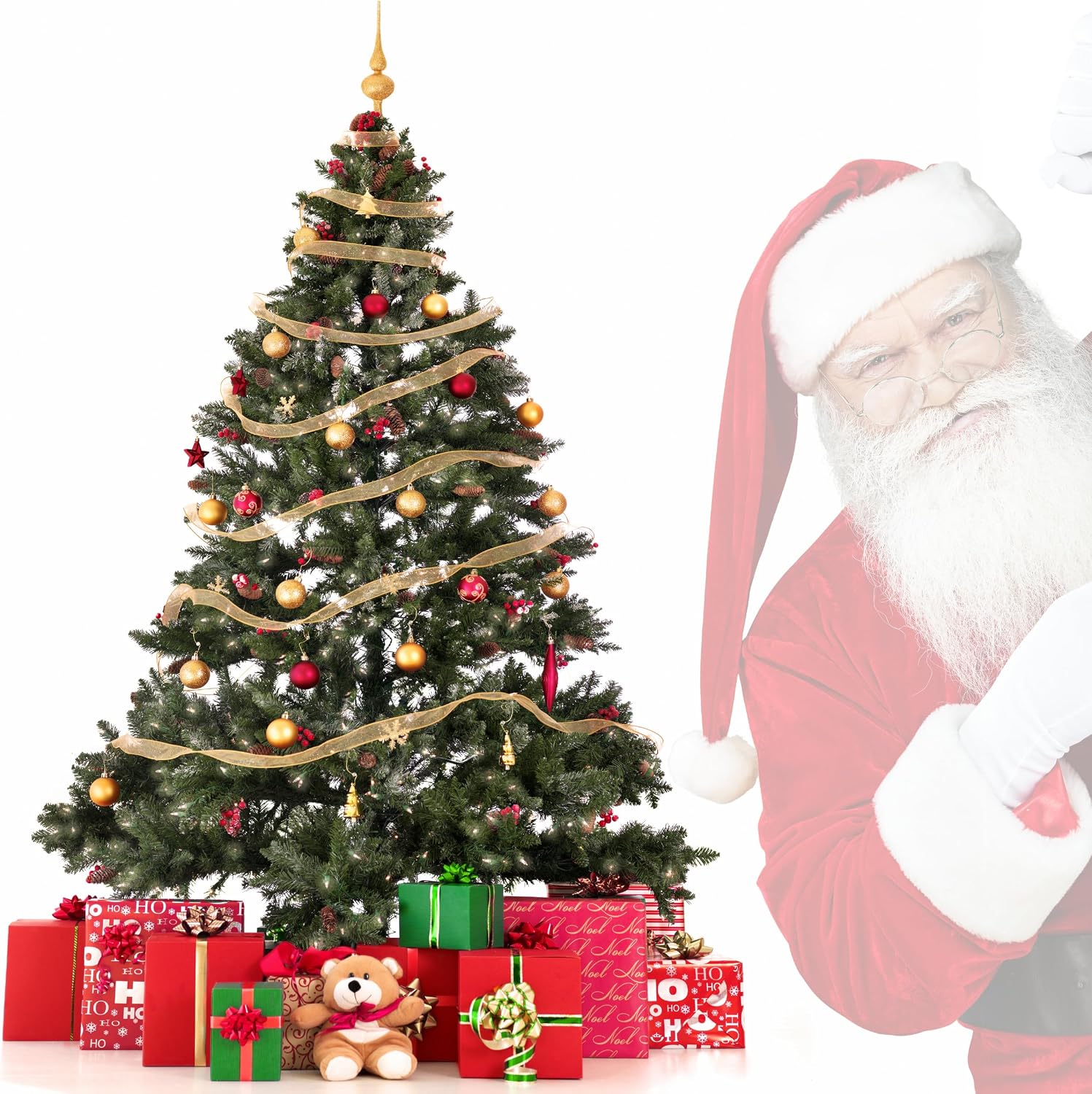 Albero decorato: esempio di allestimento natalizio — albero di Natale Verde Incanto AND HOME 150 cm